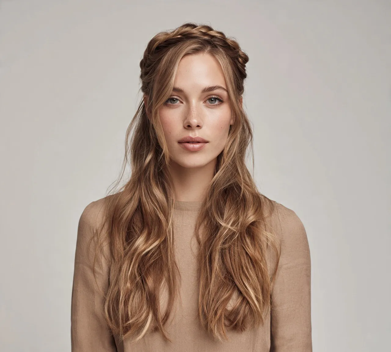 10. Twisted Half Up Style Quick Hairstyle For Long Hair