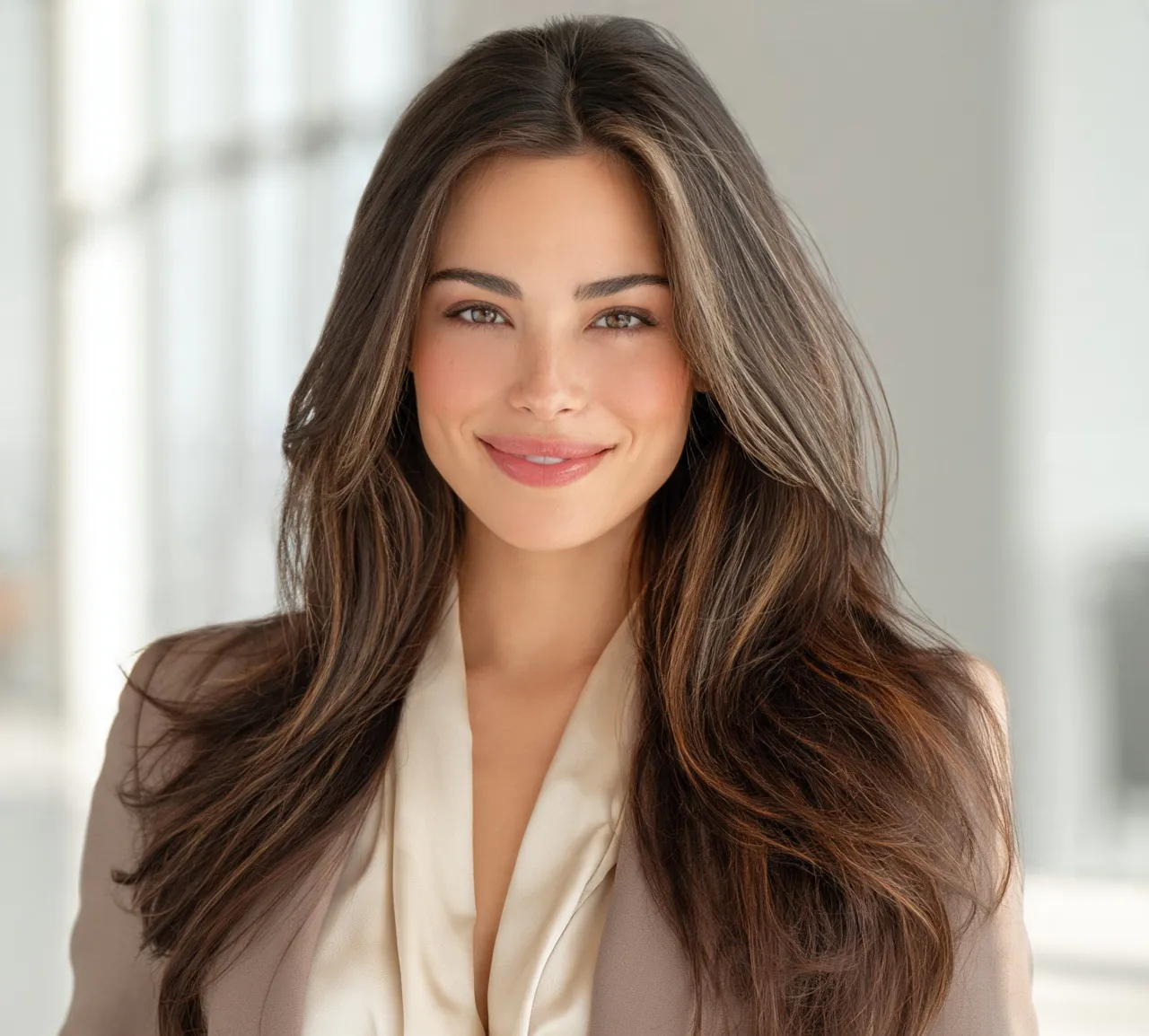 11. Soft Dark Brown Babylights Hair Color