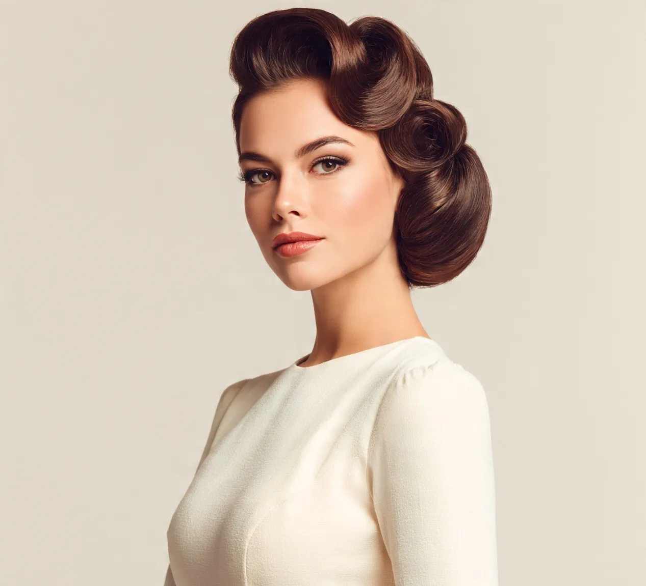 15 Bun Hairstyles for Long Hair: Trending Ideas Worth Pinning 16 15. Vintage Pin Up Bun For Long Hair