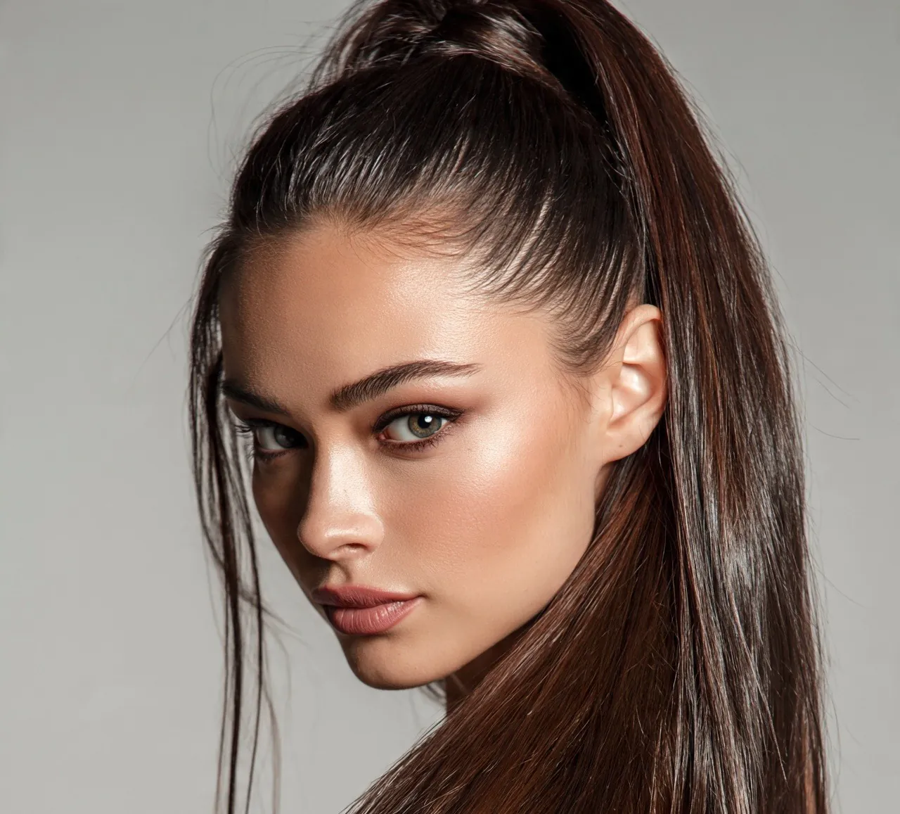 4. Sleek High Ponytail Updo Hairstyle
