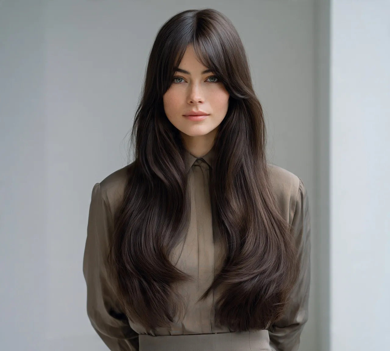 16 Trending Long Hairstyles With Layers That Are Worth Trying 7 6. Long Layers with Curtain Bangs Hairstyle