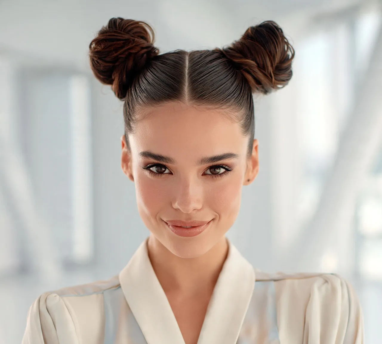 6. Sleek Space Buns Hairstyles