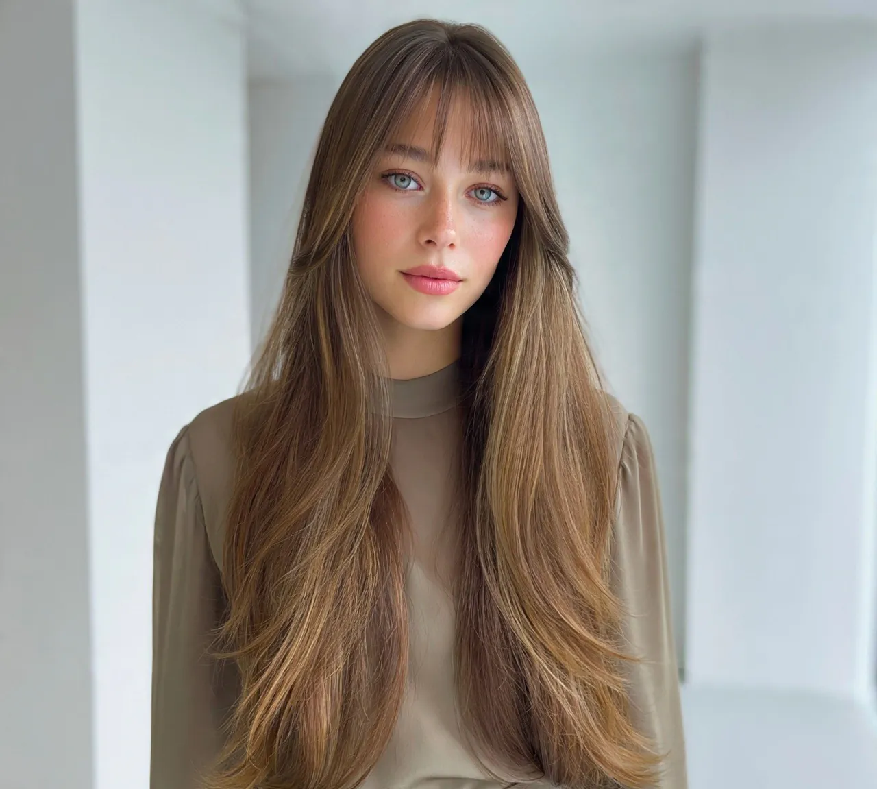 16 Trending Long Hairstyles With Layers That Are Worth Trying 10 9. Long Layers with Bangs and Highlights Hairstyle