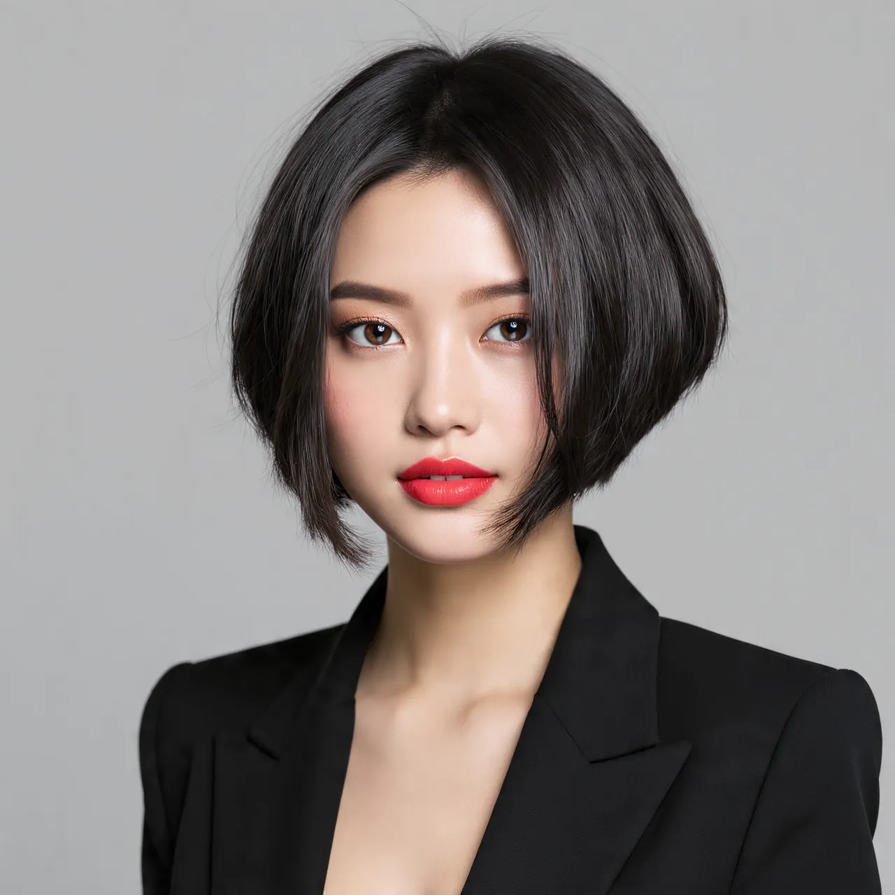 Angled Bob for Thick Hair