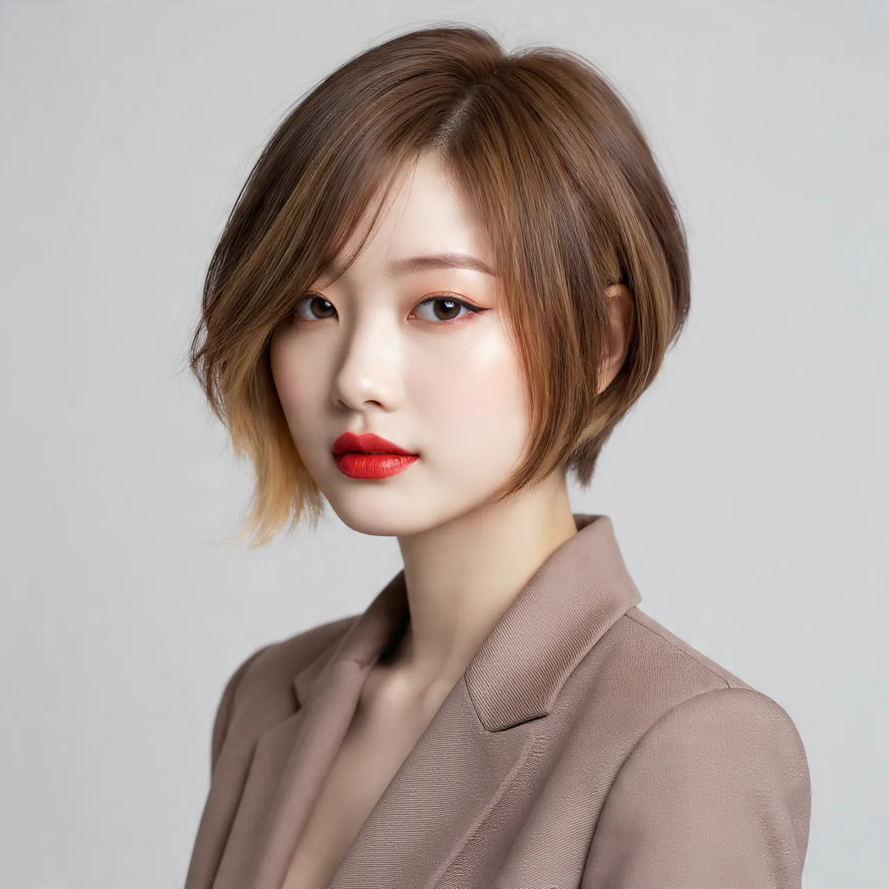 Angled Bob with Balayage