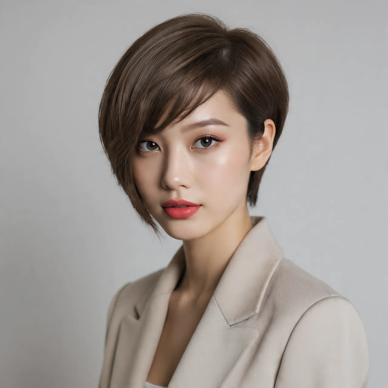 Angled Bob with Bangs