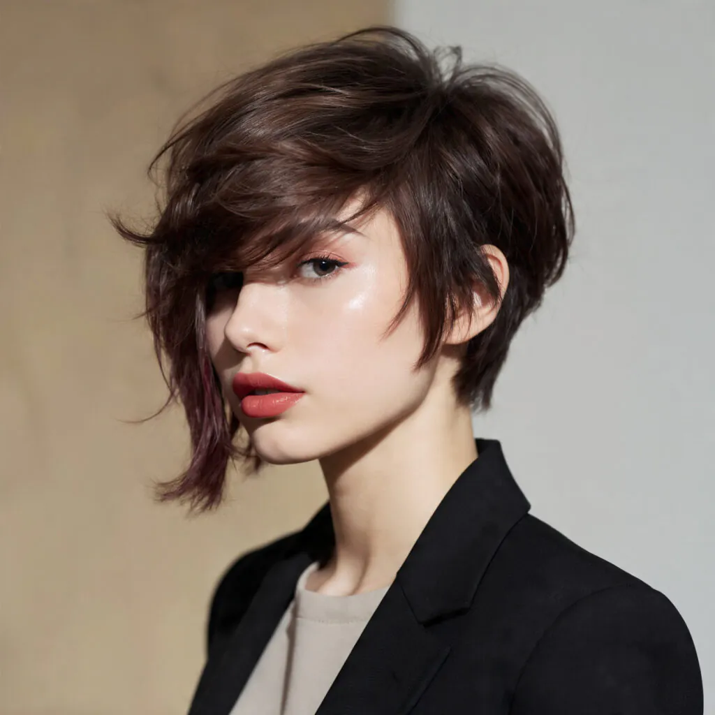 Asymmetrical Messy Bob