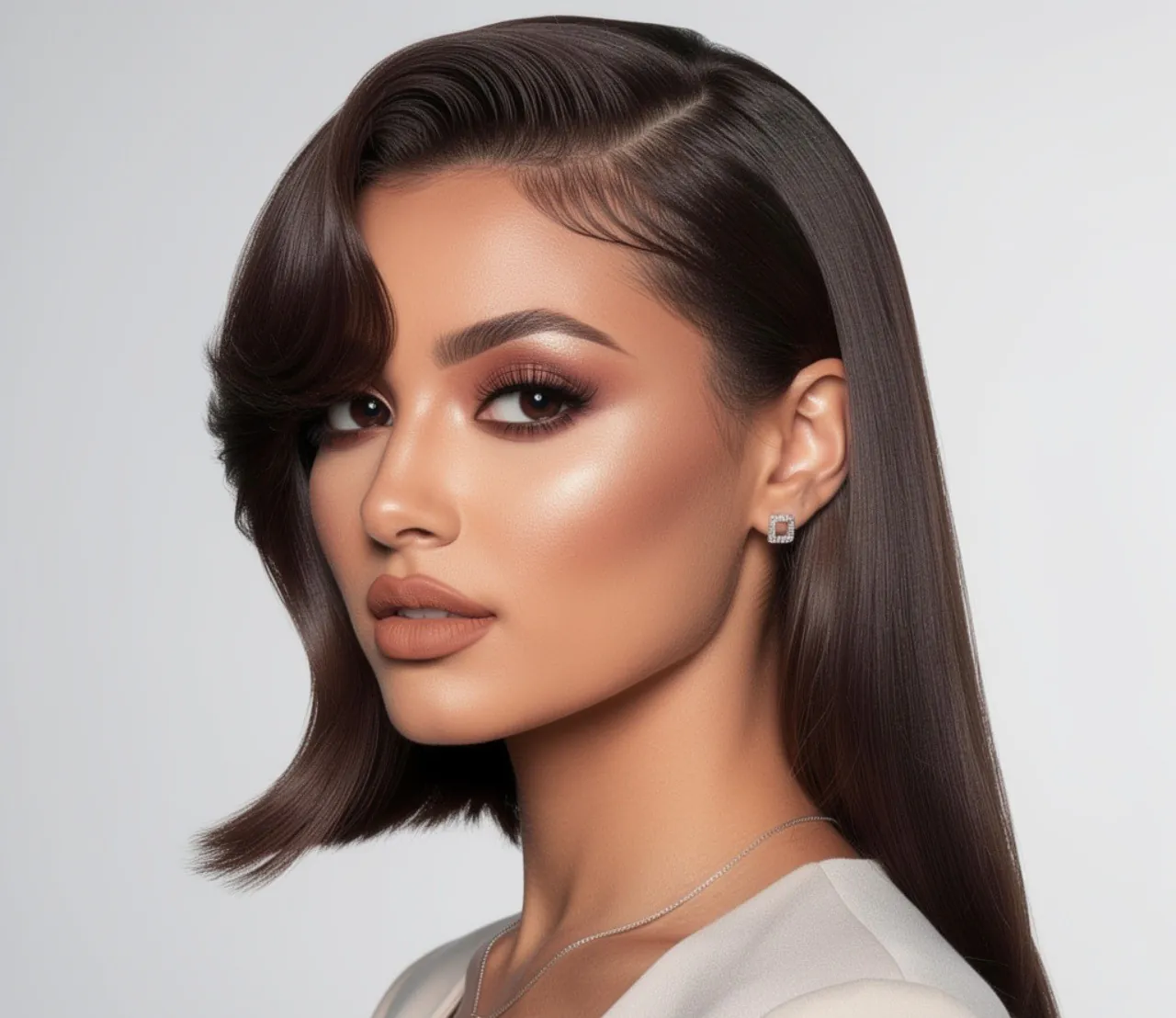 Bang quick weave hairstyles side part for square face