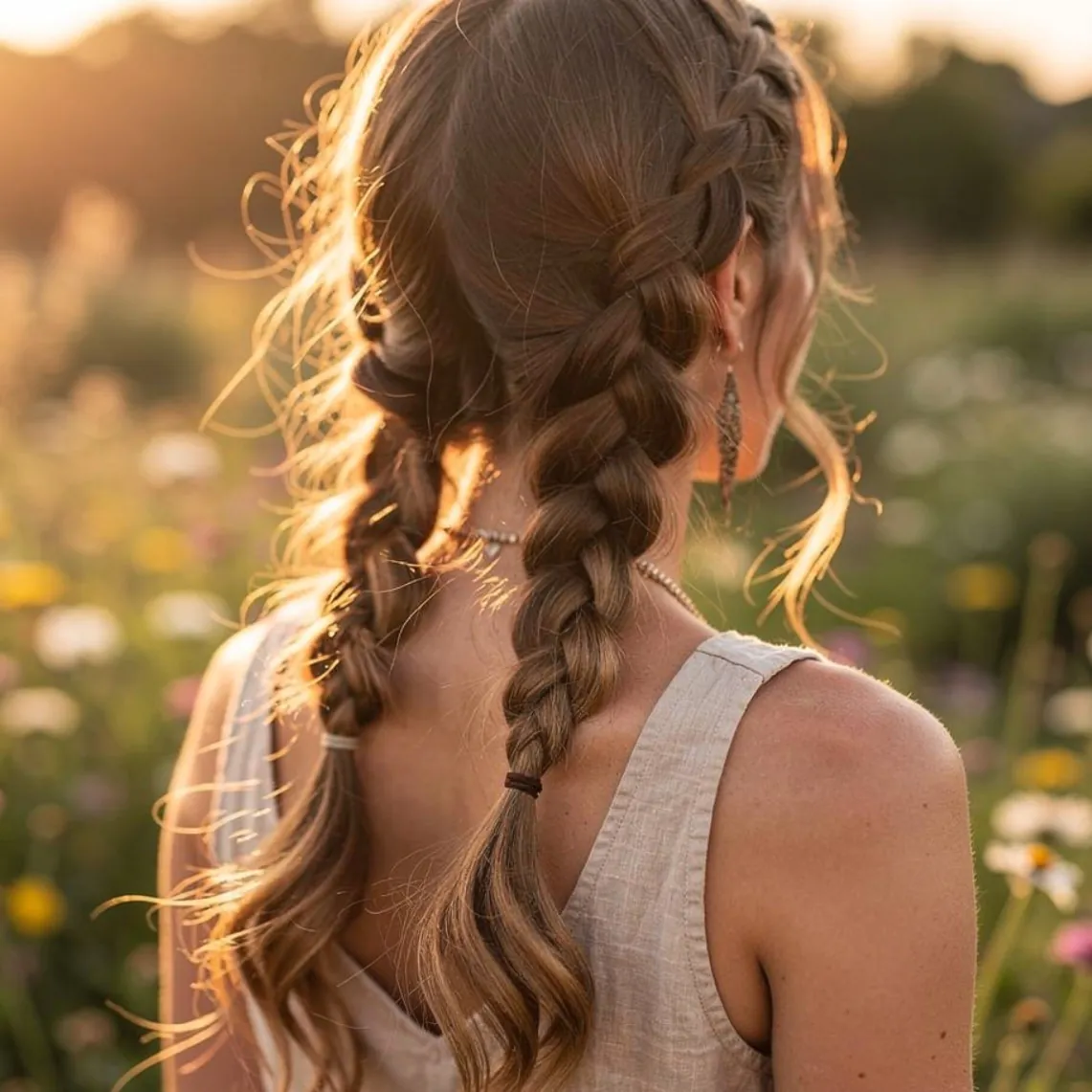 Boho Braided Pigtails