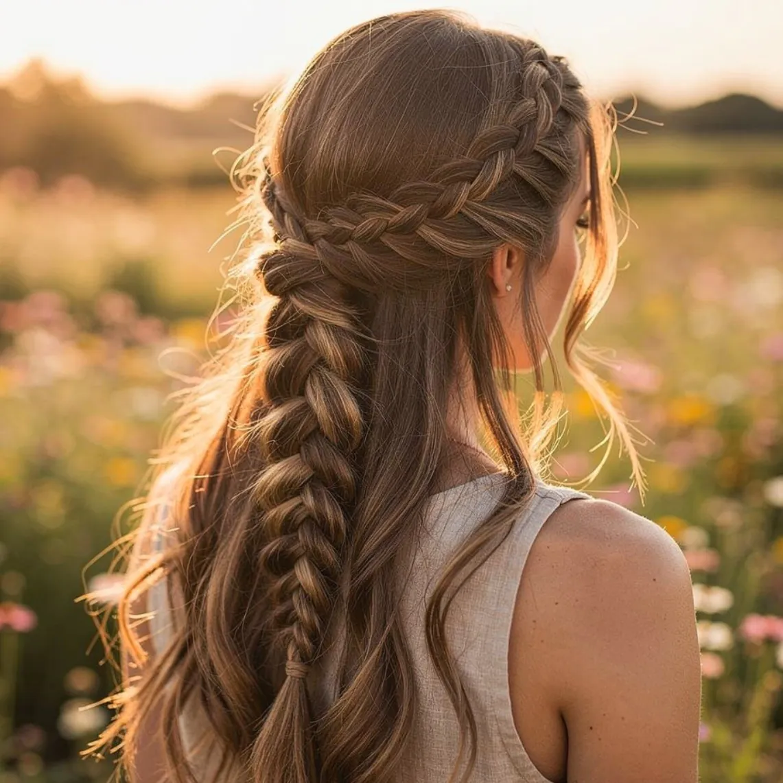 Boho Side Fishtail Braid