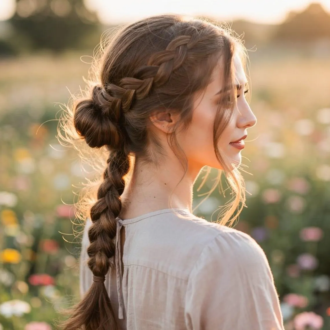 Braided Boho Bun