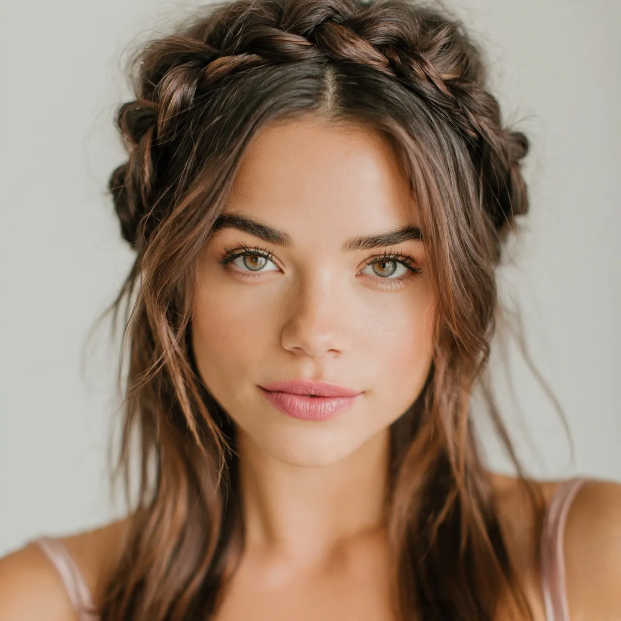 Braided Crown Cute Easy Hairstyle