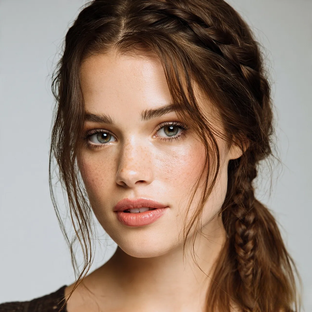 Braided Low Ponytail For Medium Hair 1