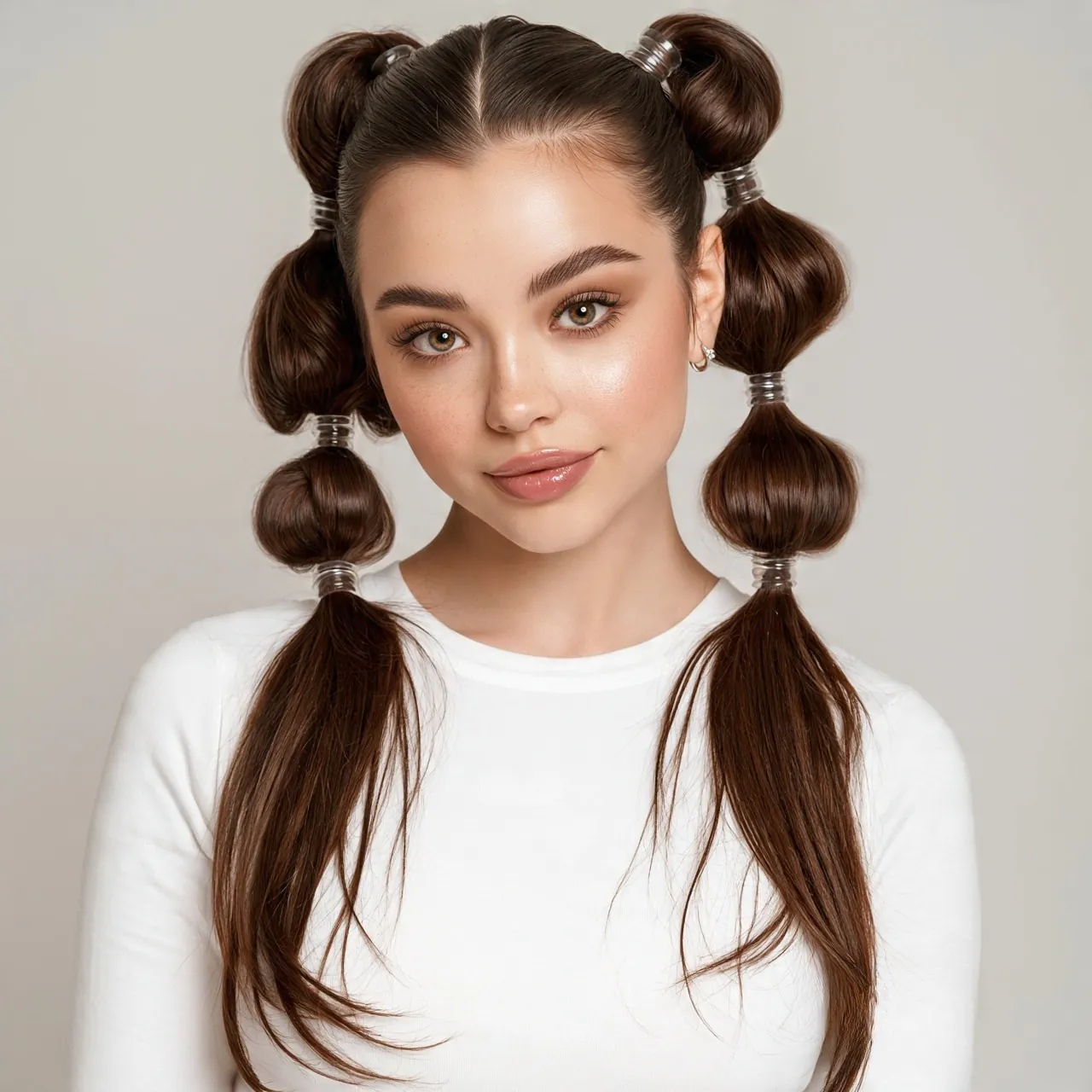 Bubble Ponytail Cute Easy Hairstyle 1