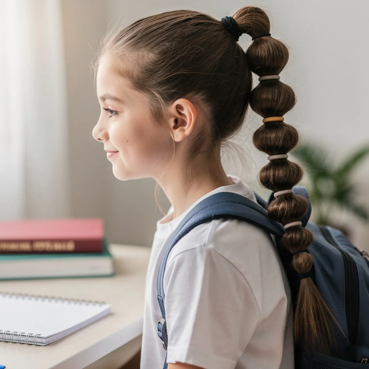 13 Trending Easy School Hairstyles for Busy Mornings 9 Bubble Ponytail Easy School Hairstyle