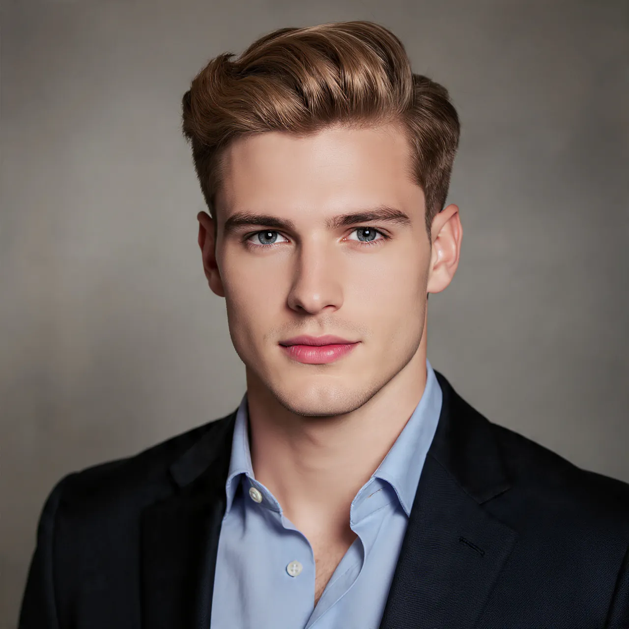Classic Side Part For Oval Head Hairstyle Men
