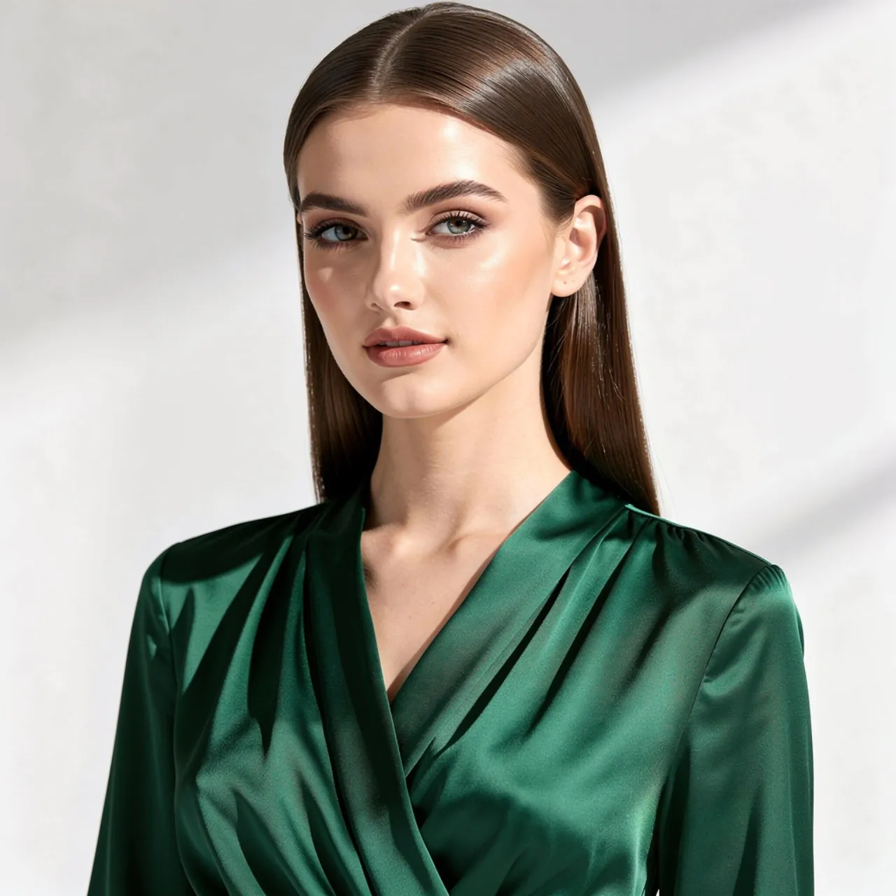 Classic Sleek and Straight Long Hairstyle