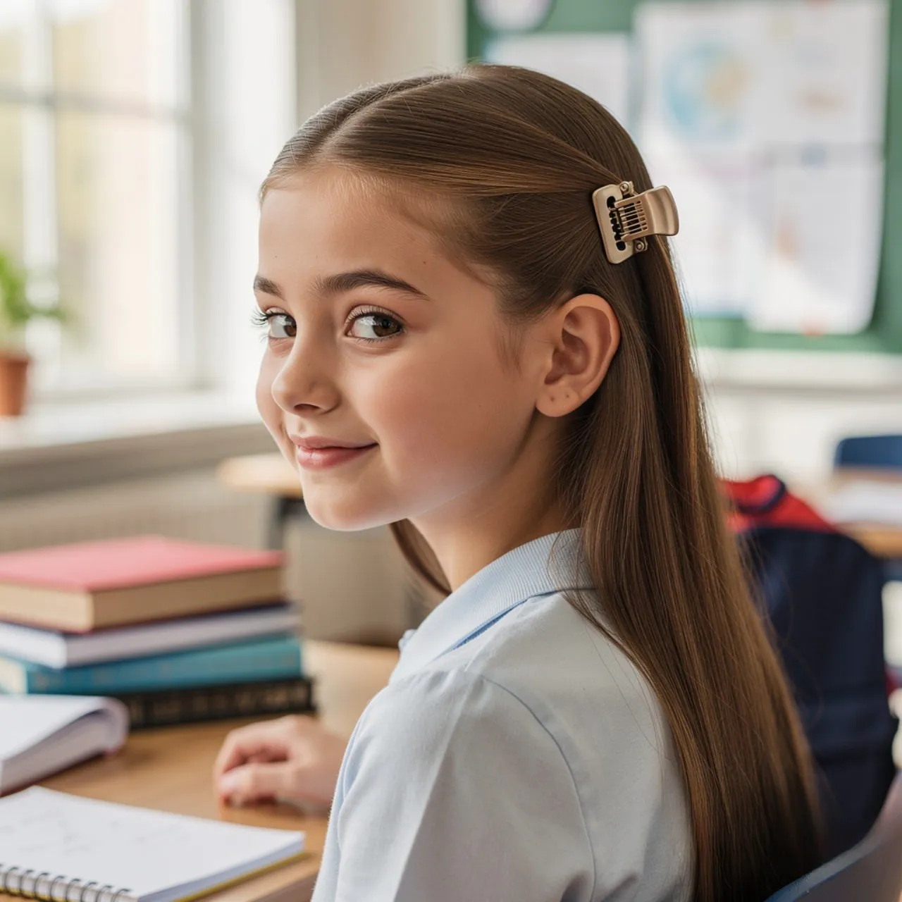 13 Trending Easy School Hairstyles for Busy Mornings 14 Clip Back Hairstyle Easy School Hairstyle