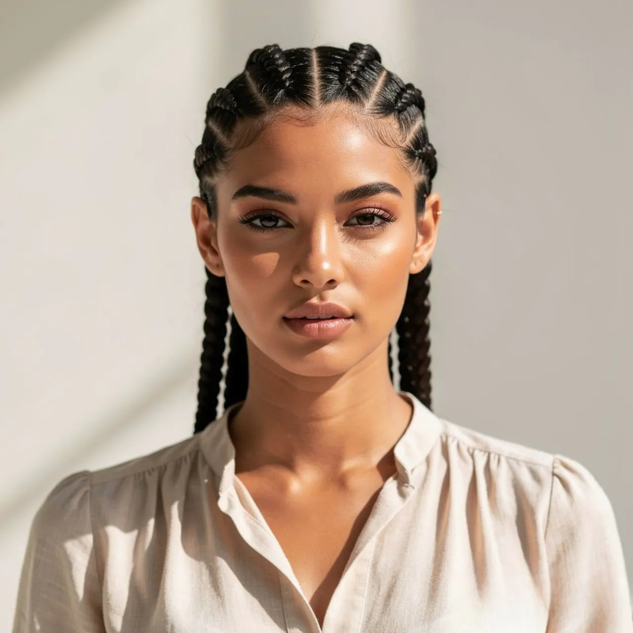 Cornrow Braids Summer Hairstyle