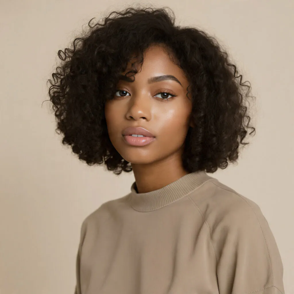 Curly Messy Bob