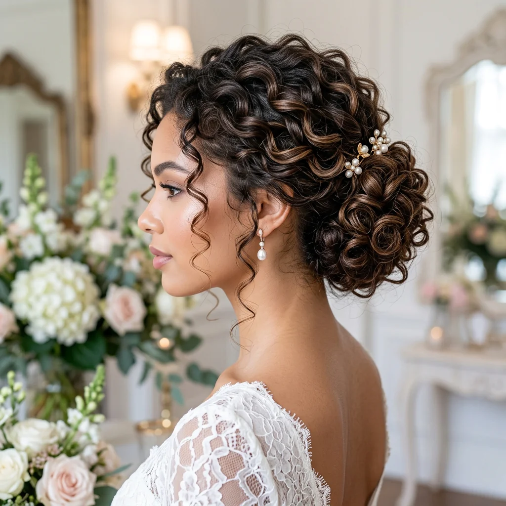 17 Trending Easy Updo Hairstyles for Effortless Elegant Looks 16 Curly Updo Hairstyle