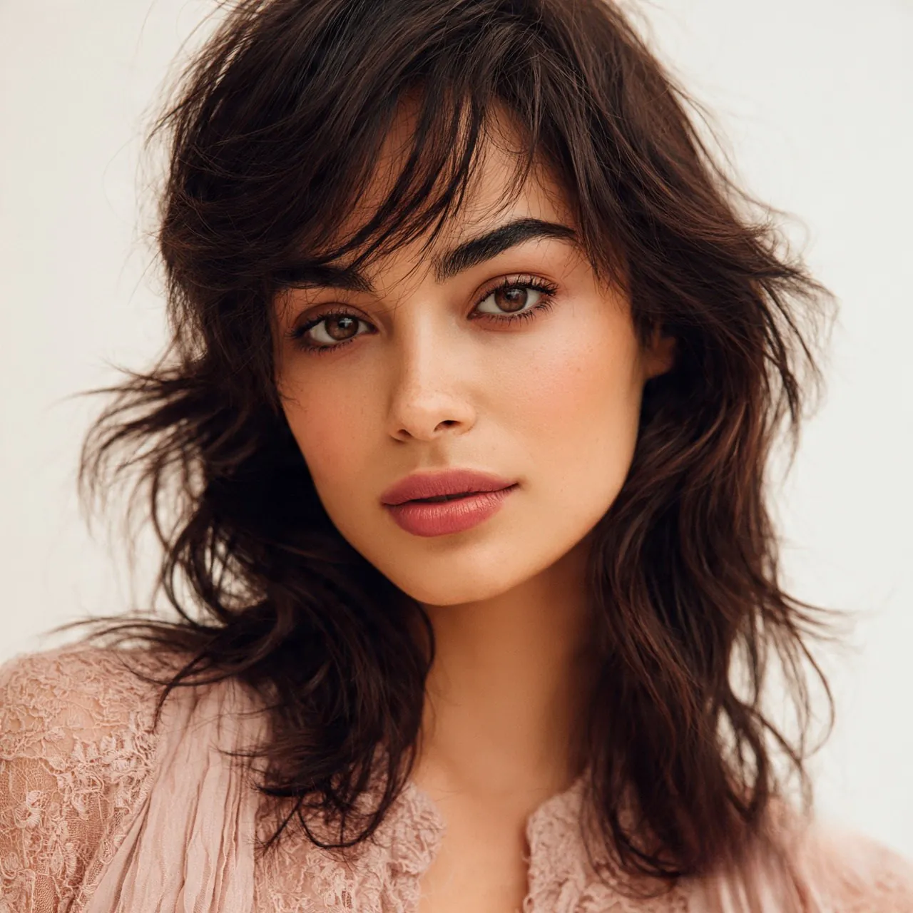17 Gorgeous Haircut Ideas for Square Face Shapes That Instantly Flatter 3 Curtain Bang Shag Haircut Ideas for Square Face