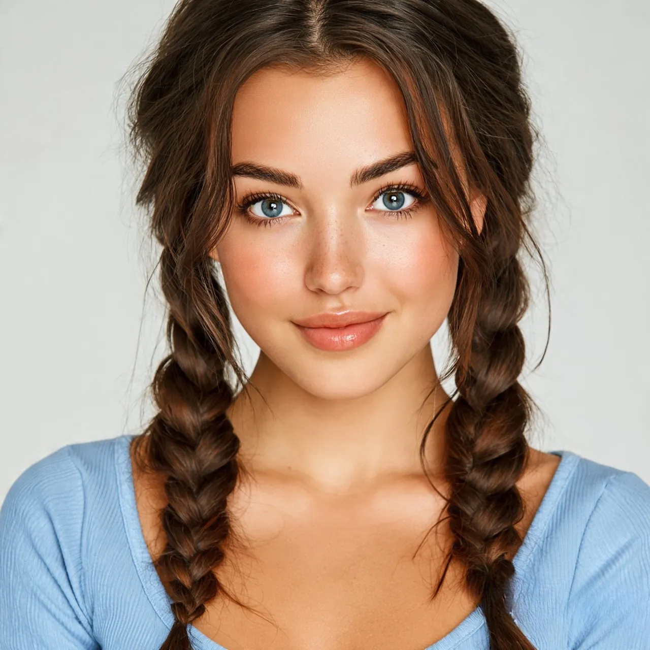 Double Braids Cute Easy Hairstyle