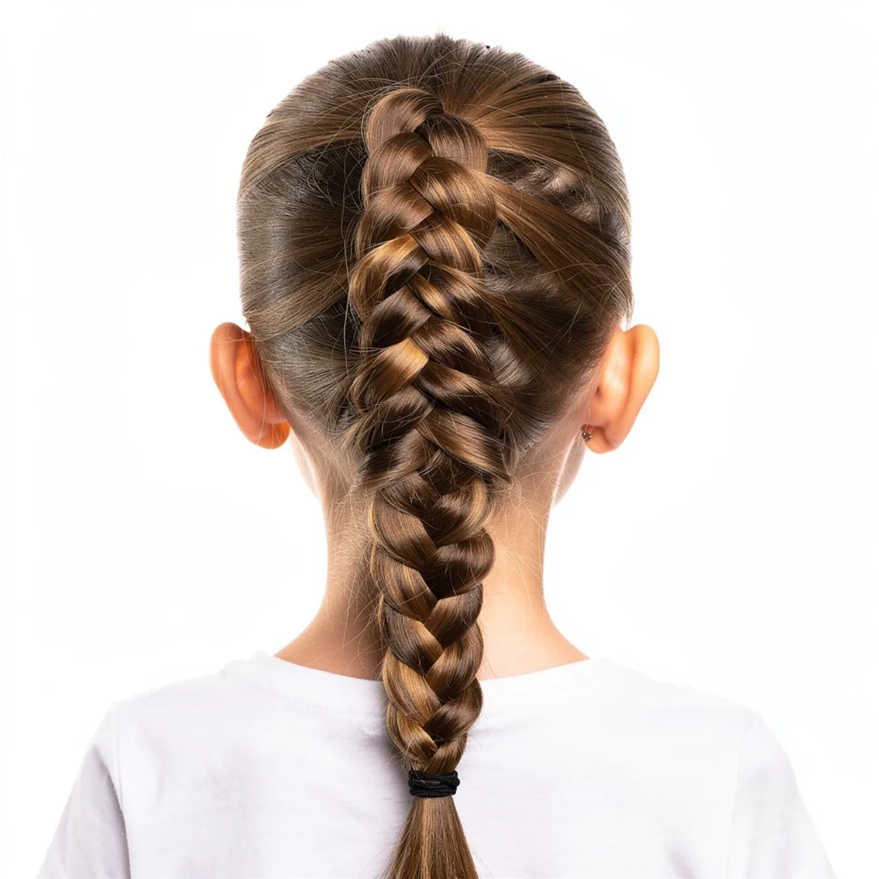 Fishtail Braid Hairstyle For School Kids