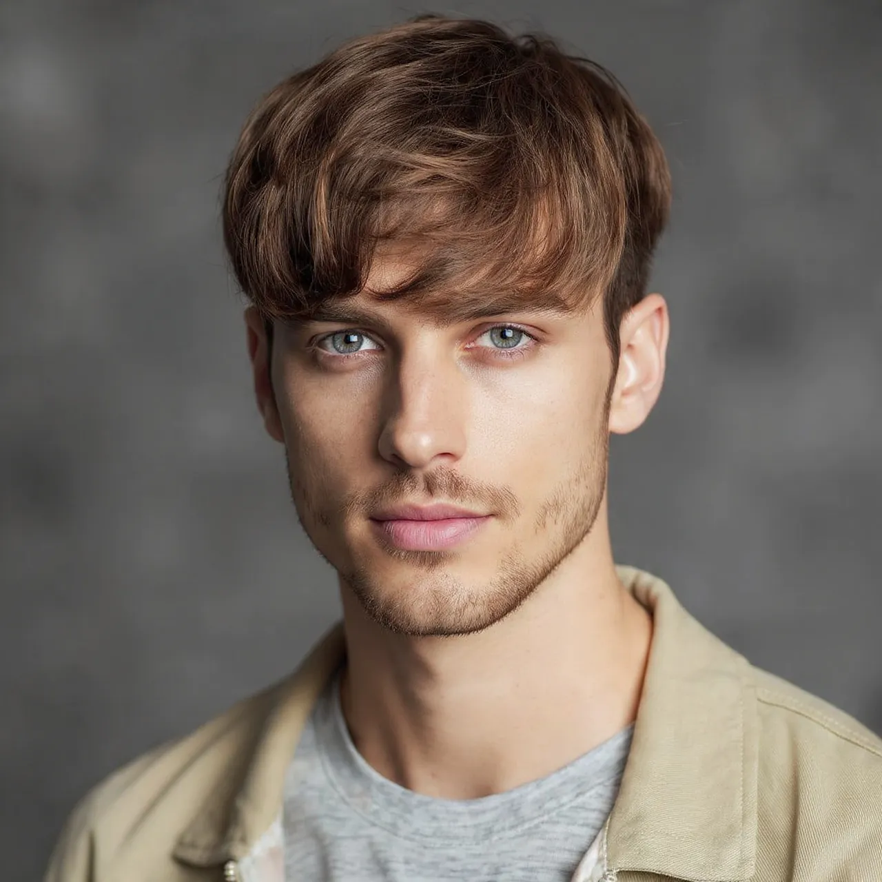 Fringe Bangs For Oval Head Hairstyle Men