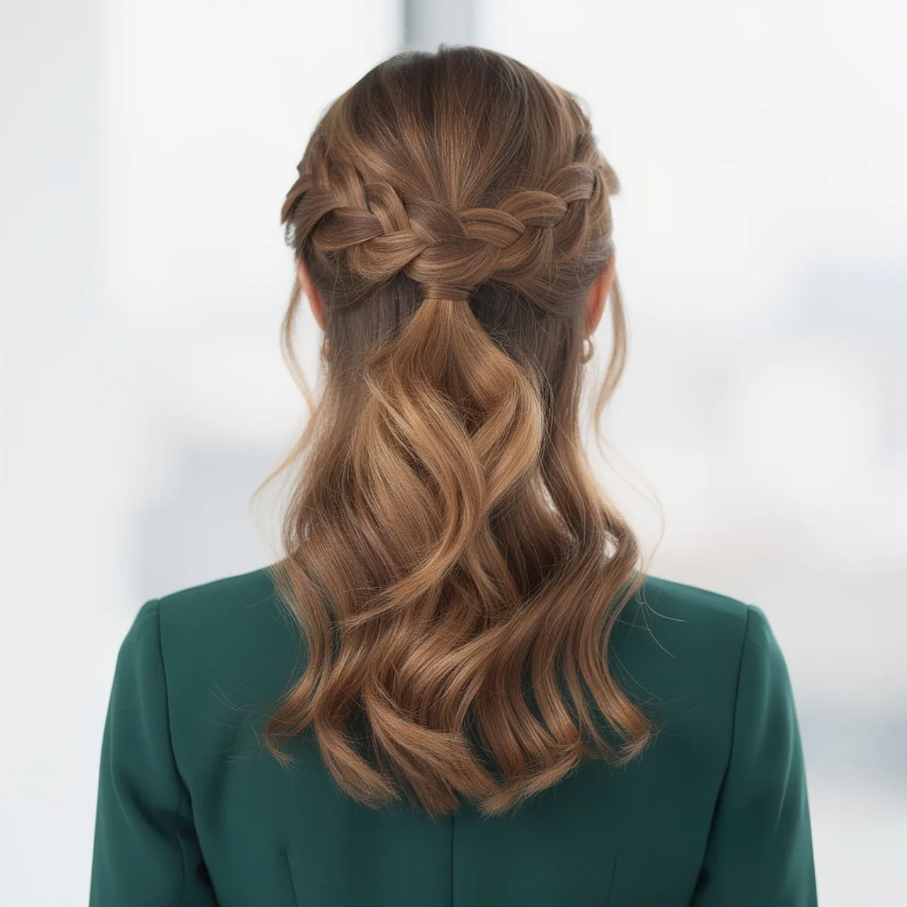 Half Up Braided Style Summer Hairstyle