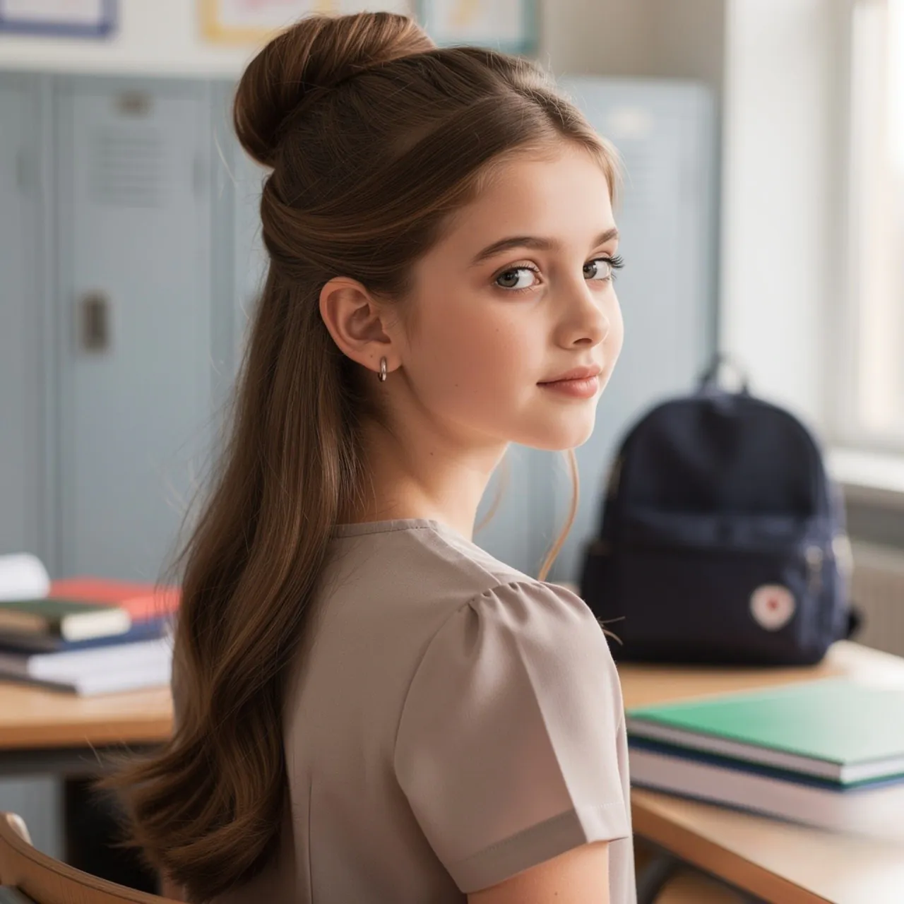 13 Trending Easy School Hairstyles for Busy Mornings 5 Half Up Half Down Style Easy School Hairstyle