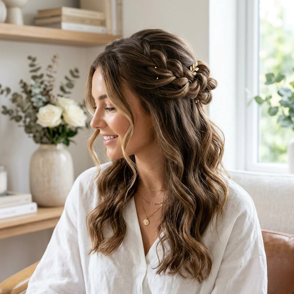 17 Trending Easy Updo Hairstyles for Effortless Elegant Looks 17 Half Up Updo Hairstyle