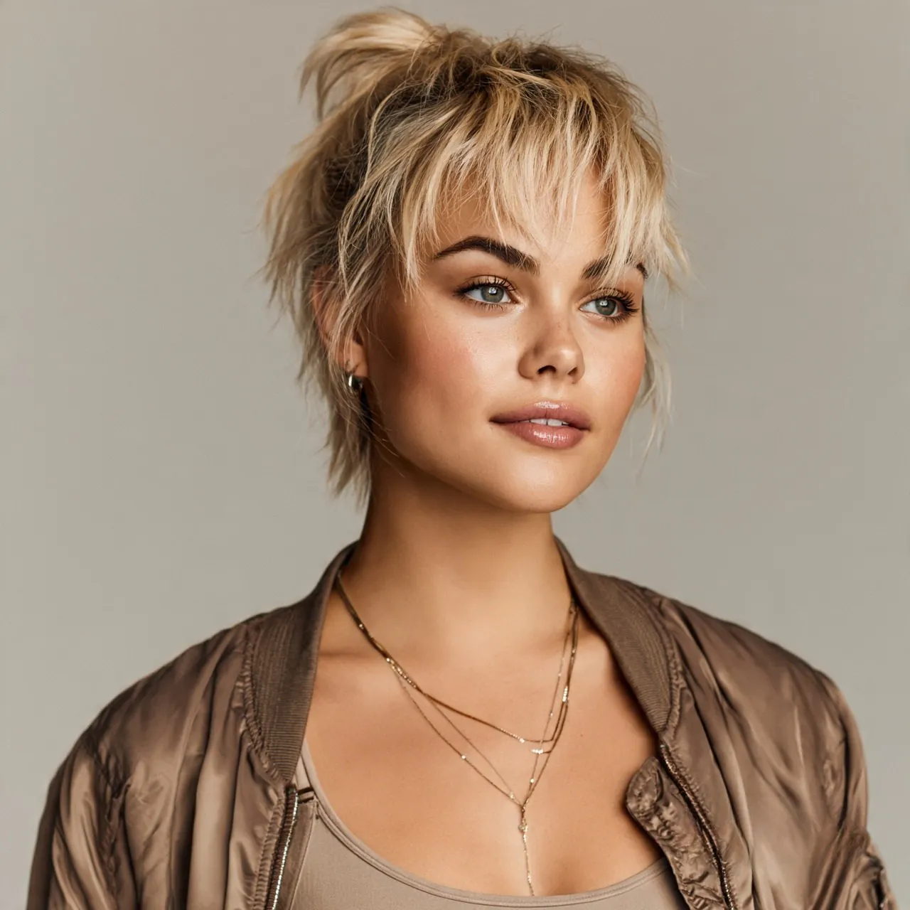 17 Stunning Haircut Ideas for Round Face Shapes for a Slimmer Look 17 High Ponytail Pixie Haircut For Round FaceÂ