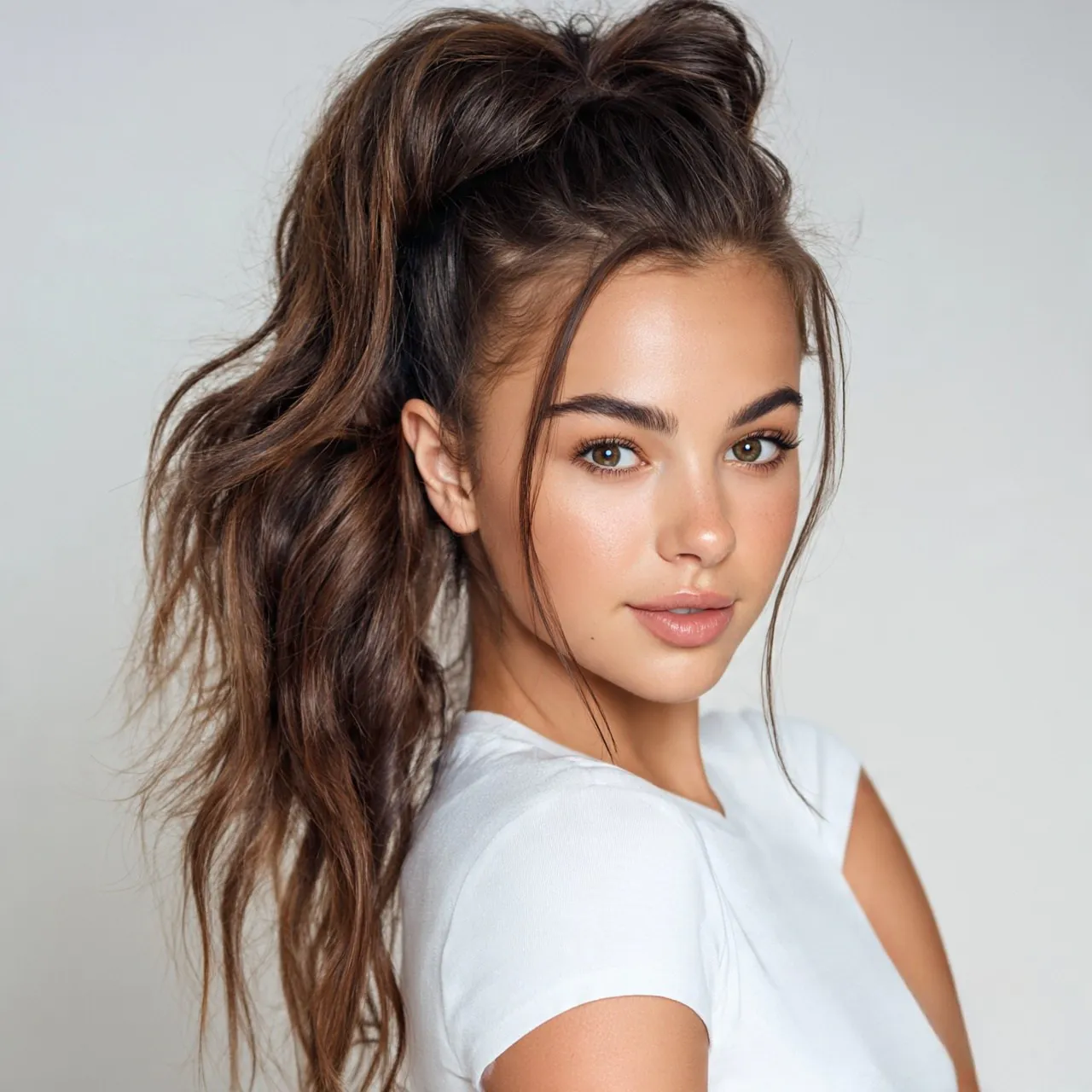High Ponytail with Volume Cute Easy Hairstyle 1