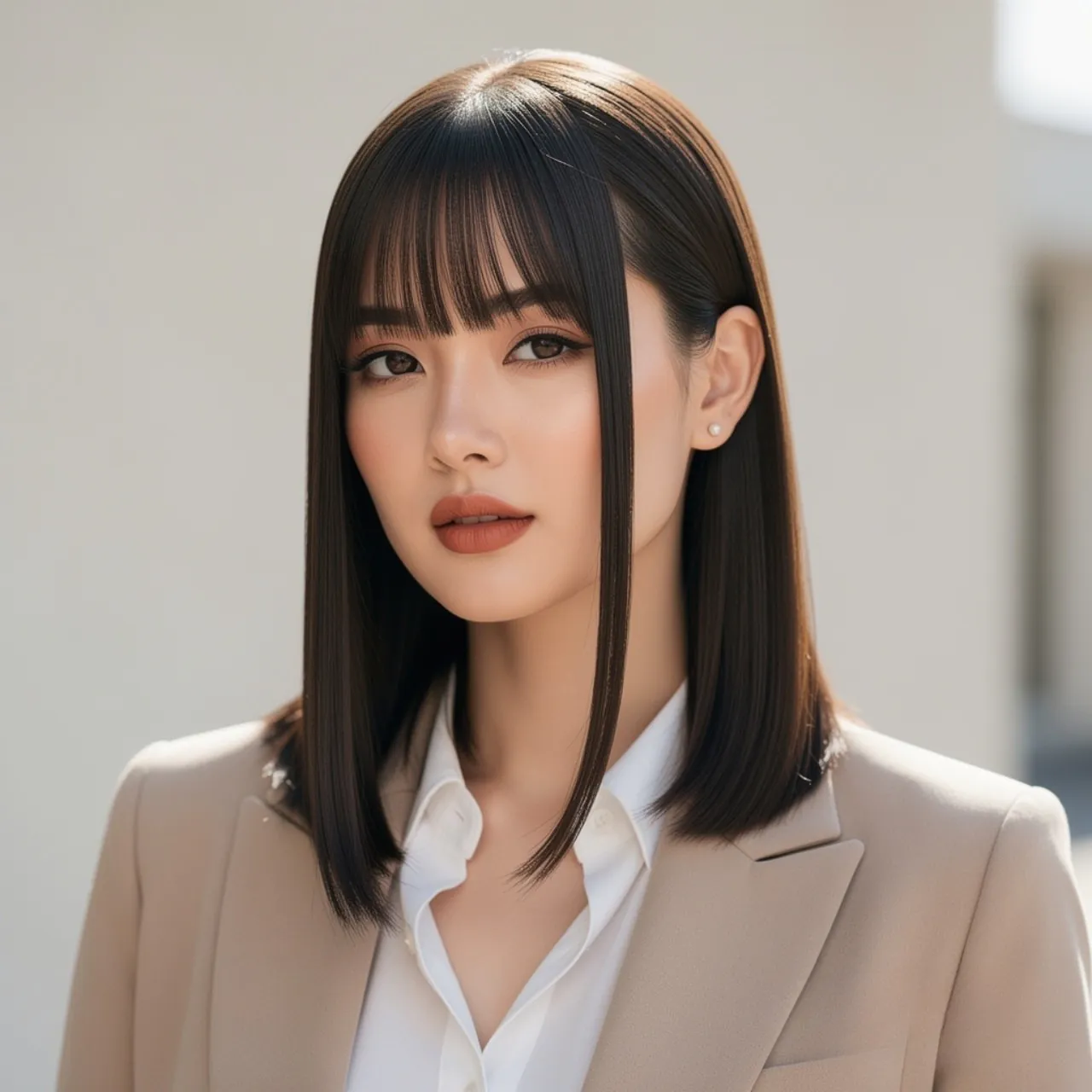 Hime Cut at Medium Length Hairs