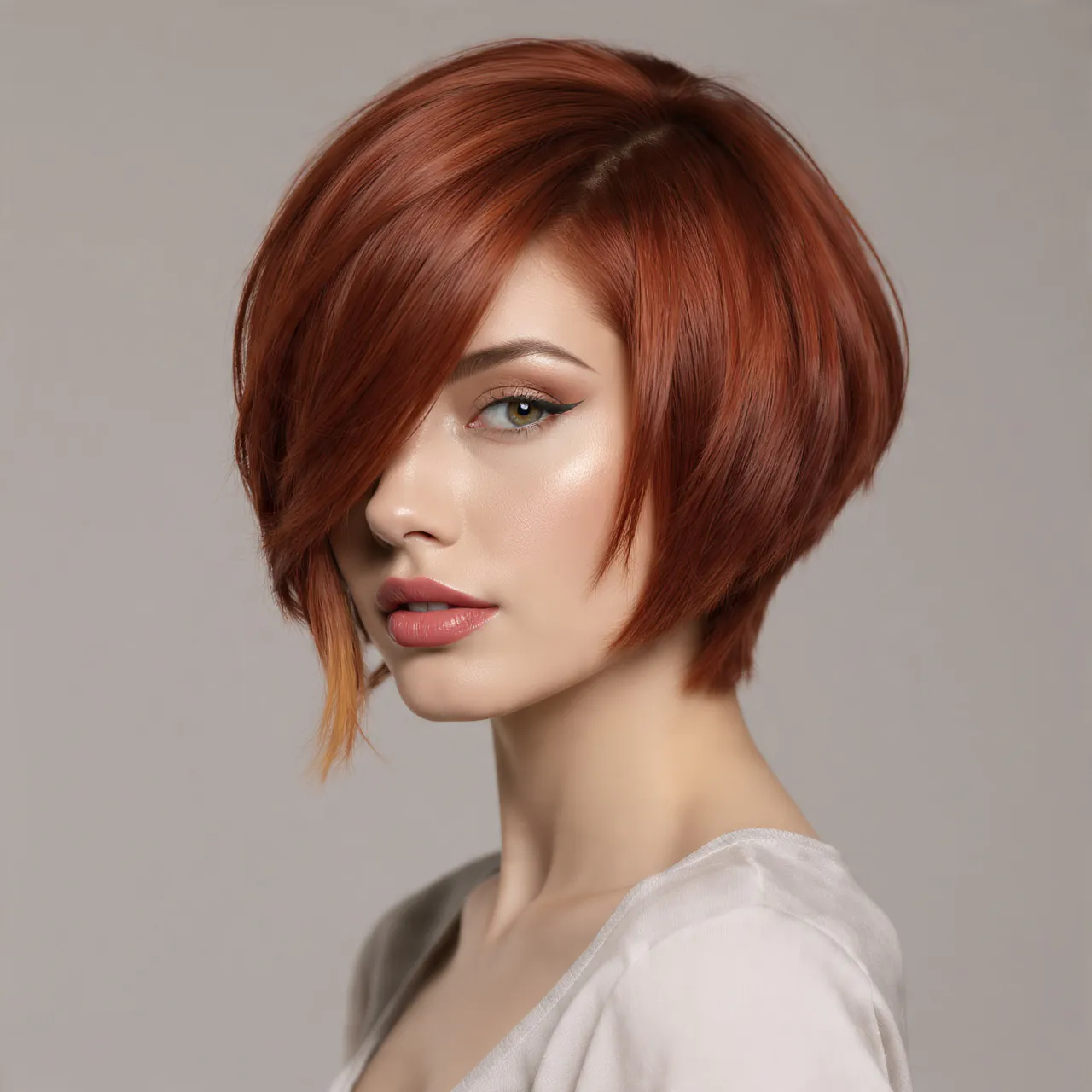 Inverted Bob Hairstyles: 16 Stunning Cuts to Inspire Your Next Salon Visit 14 Inverted Bob with Red or Auburn Tones
