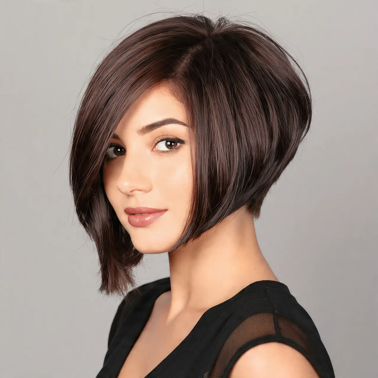 Inverted Bob Hairstyles: 16 Stunning Cuts to Inspire Your Next Salon Visit 6 Layered Inverted Bob for Thick Hair