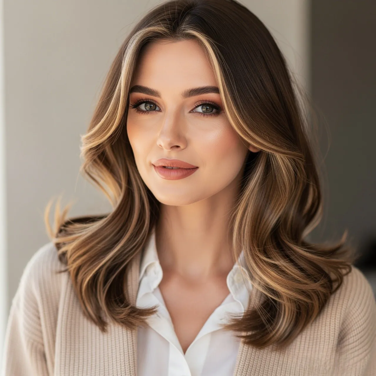 Layered Cut with Face Framing For Medium Hairs