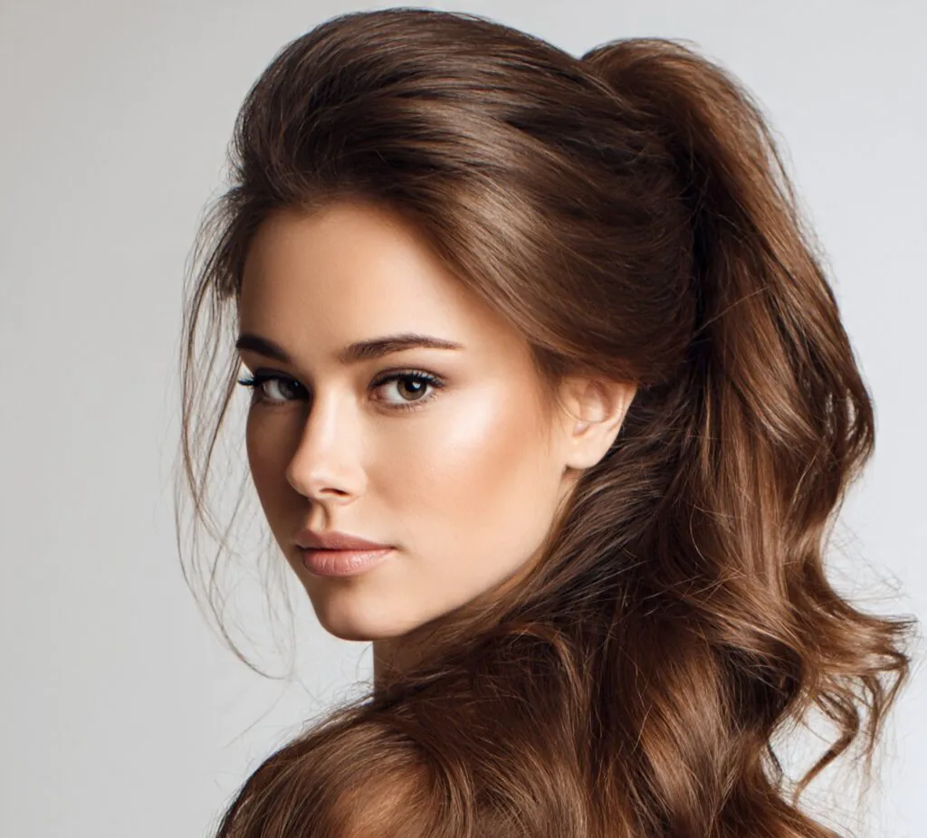 Long Hair Ponytail with Volume