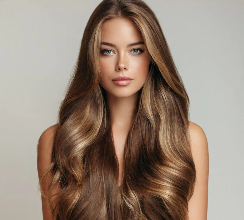 Long Hair with Face Framing Highlights 1