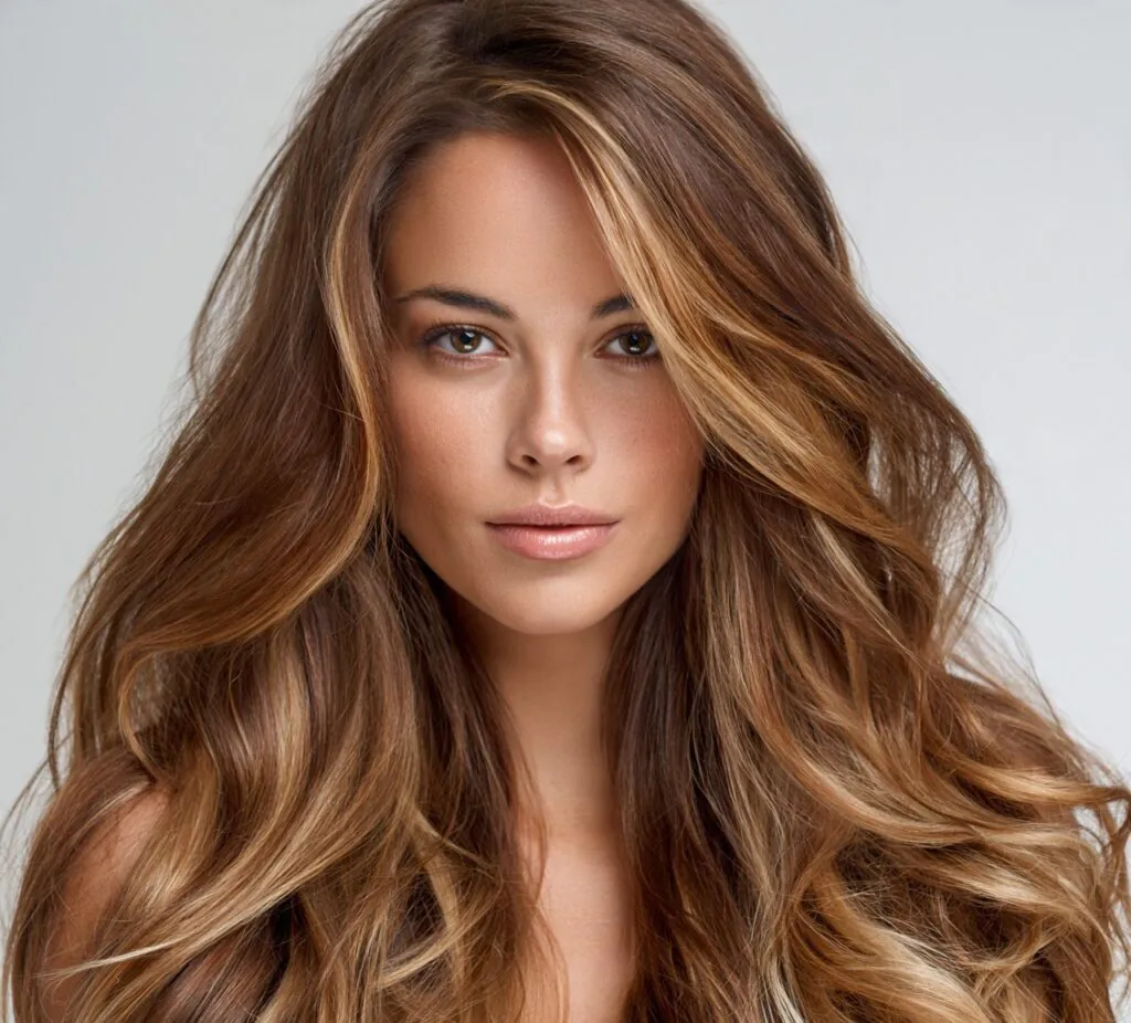 Long Hair with Face Framing Highlights