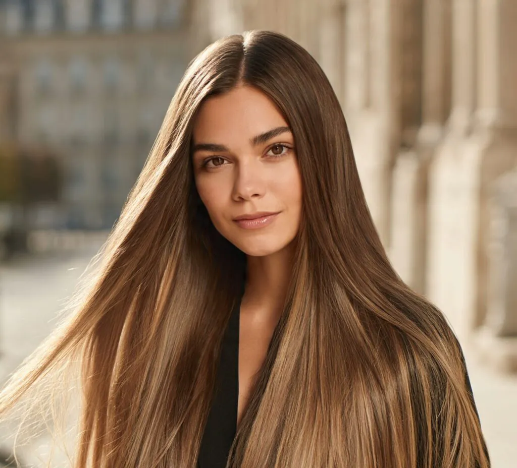 Long Straight Hair with Balayage