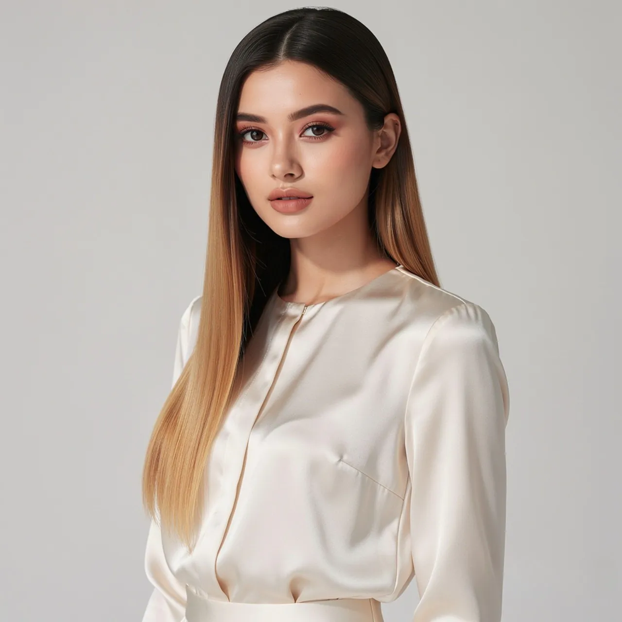 Long Straight Ombre Hair