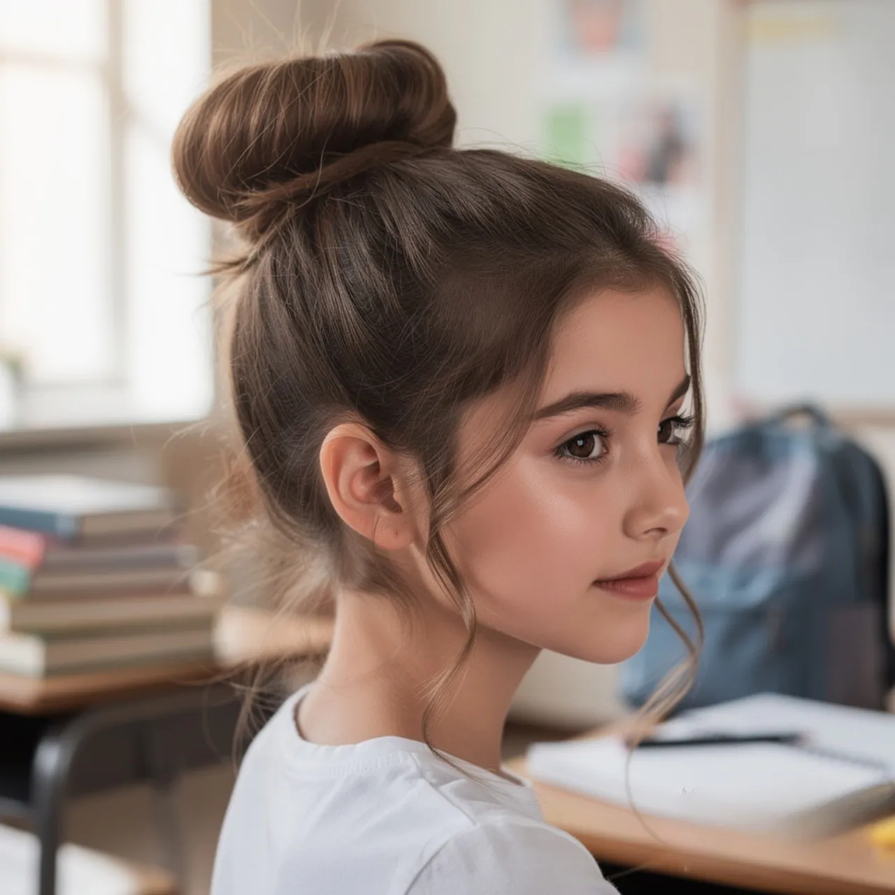 14 Trending Easy Bun Hairstyles for Everyday Elegance 12 Loose Textured Bun Easy Hairstyle