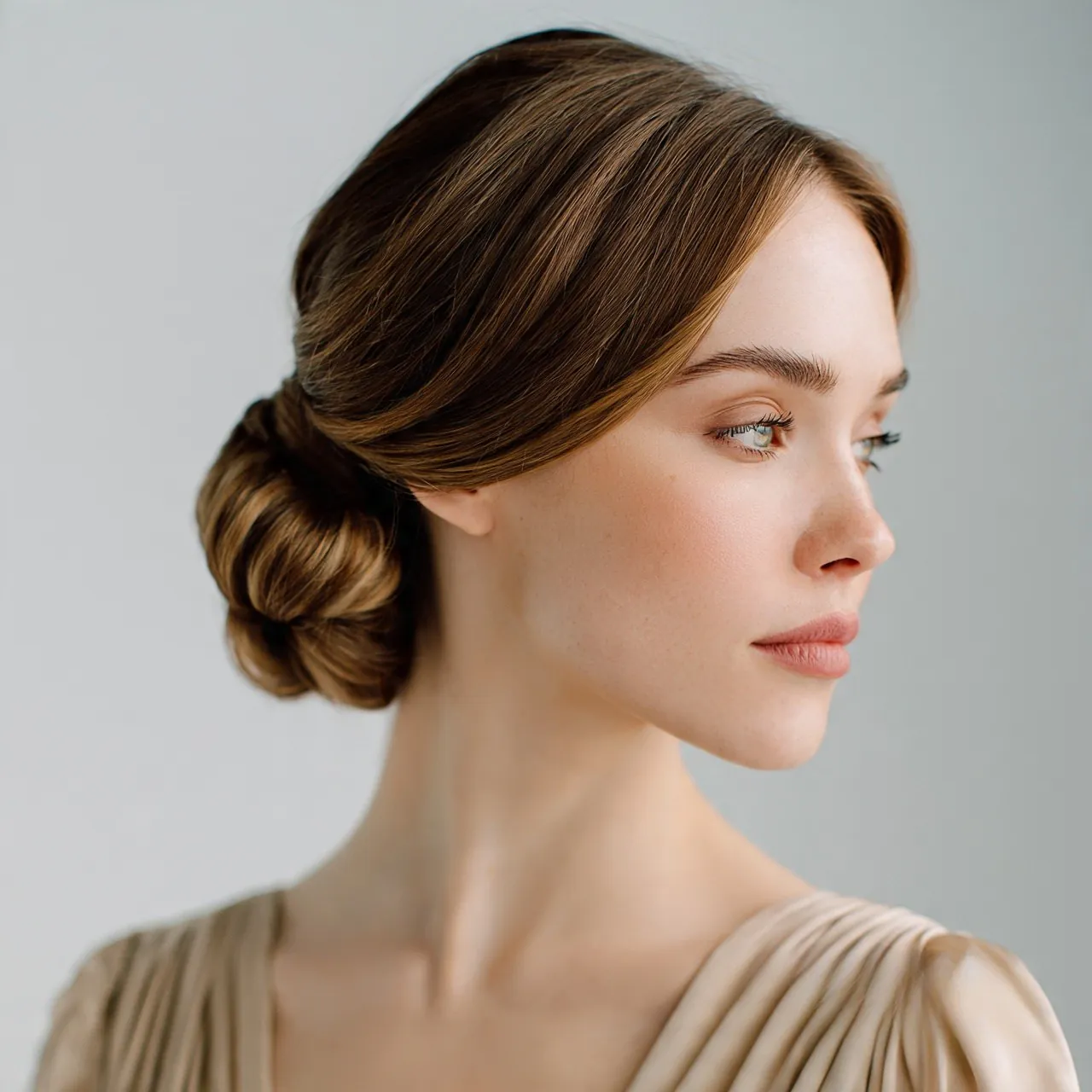 Low Twisted Bun Easy Hairstyle