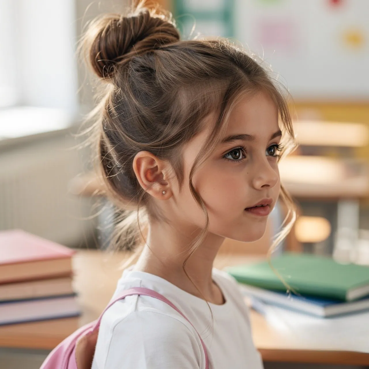 13 Trending Easy School Hairstyles for Busy Mornings 4 Messy Bun Easy School Hairstyle