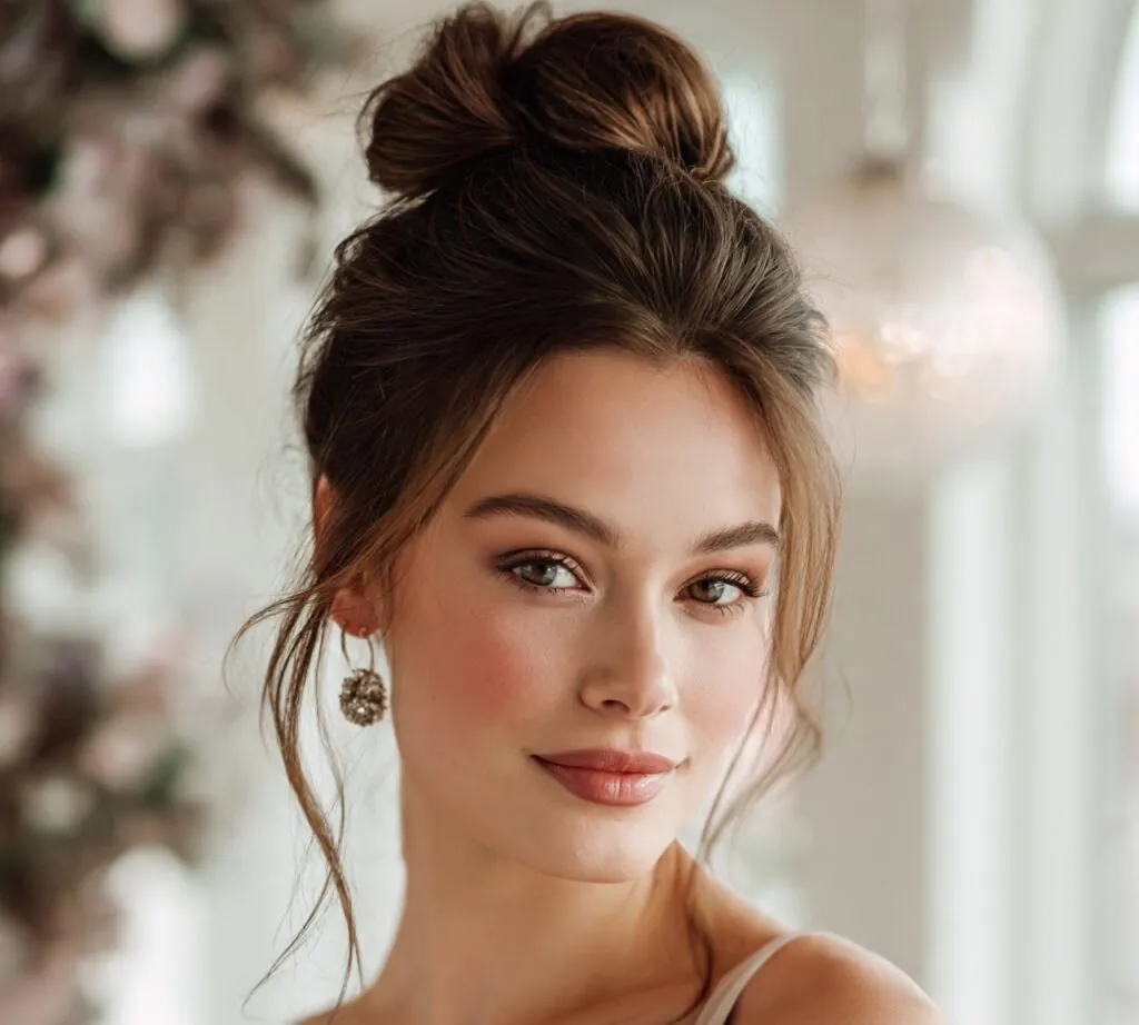 Mid Height Cascading Bun cropped