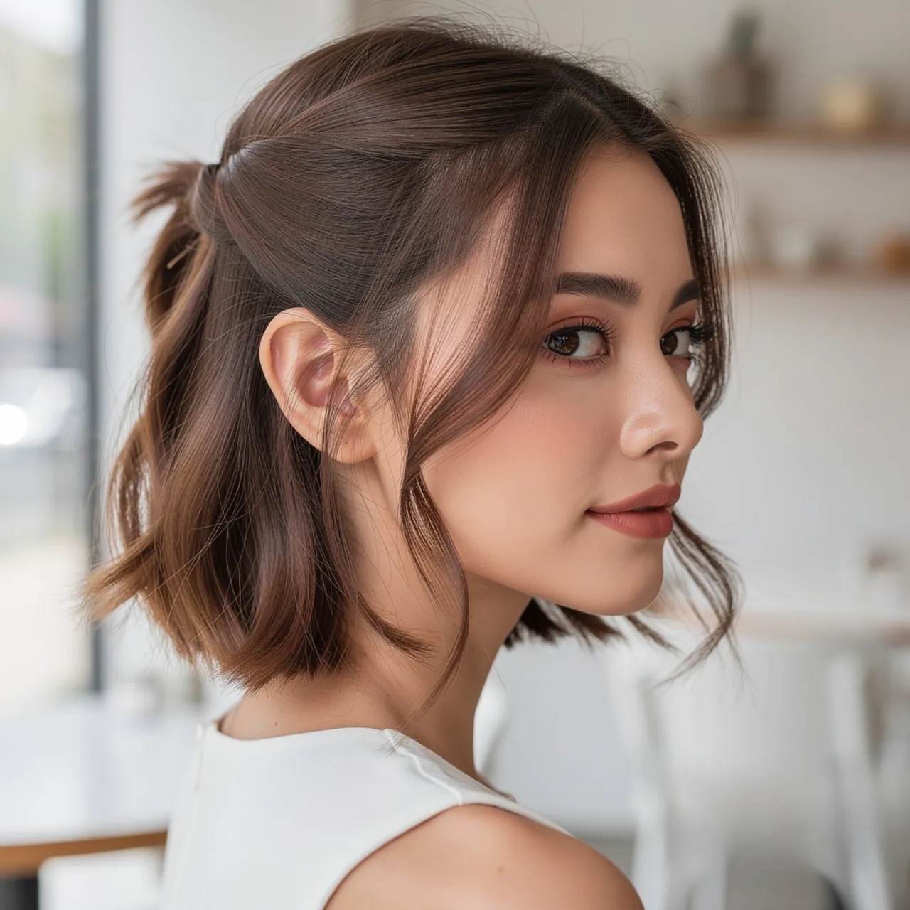Mini Half Up Style Easy Hairstyle