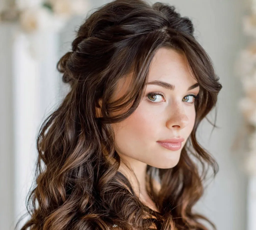 Romantic Half Up Curls cropped 1