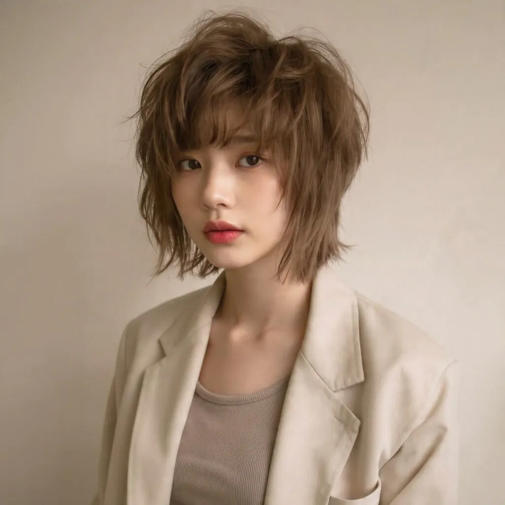 Shaggy Messy Bob with Layers